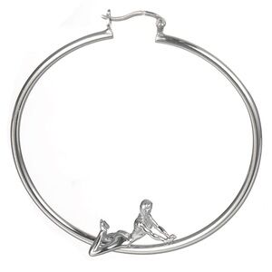 Verameat “Sexy Sadie” silver hoop earrings